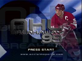 NHL Breakaway 99 Title Screen